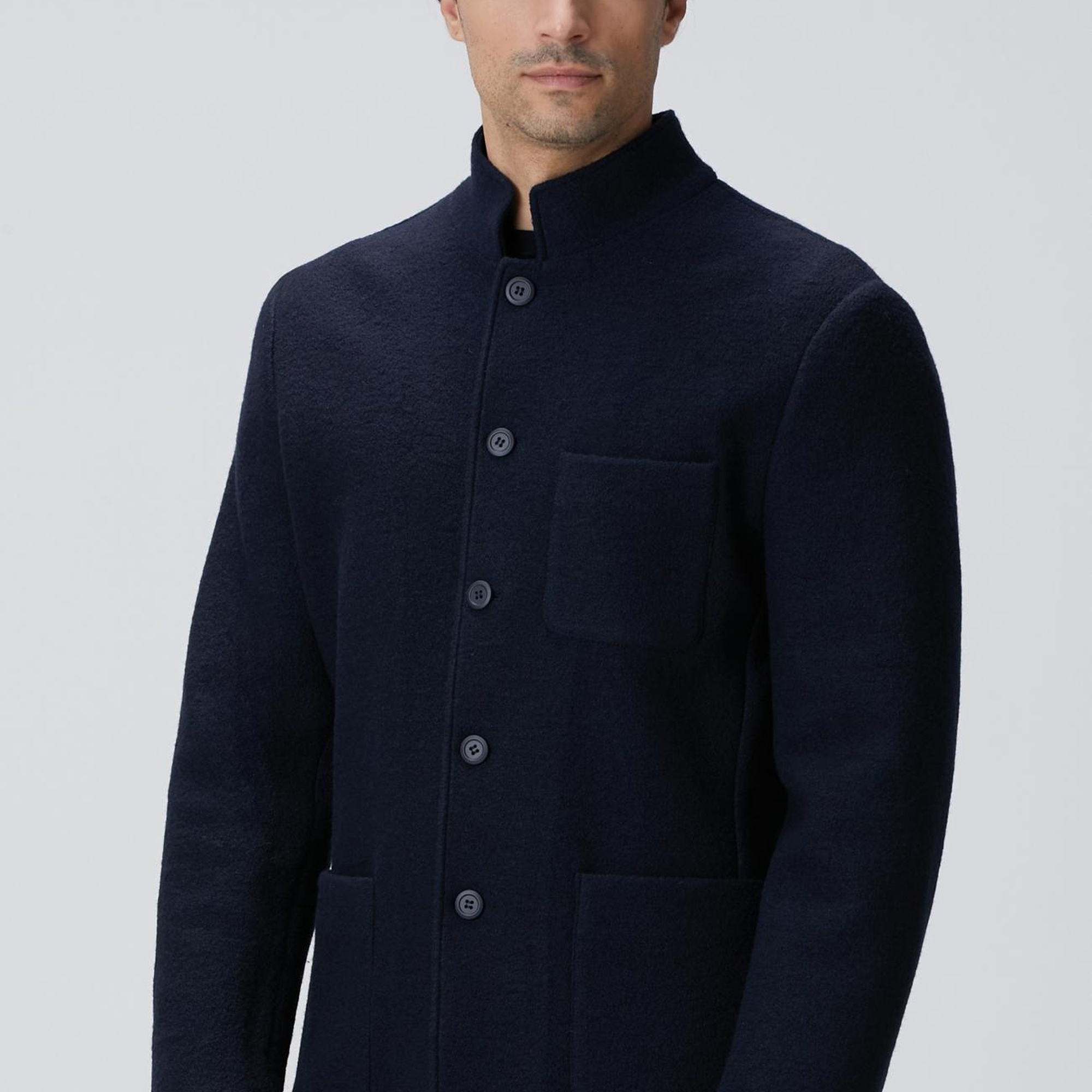 Network Erkek Lacivert Yün Ceket