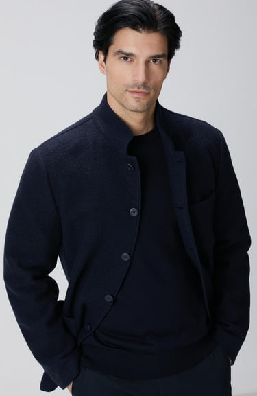  Network Erkek Lacivert Yün Ceket
