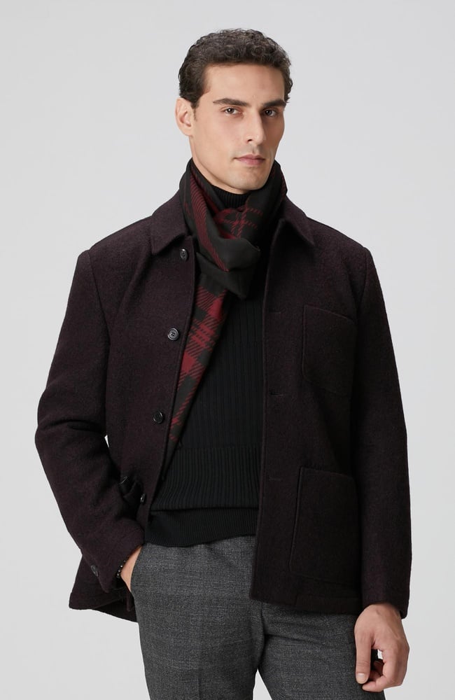  Network Erkek Bordo Örme Yün Ceket