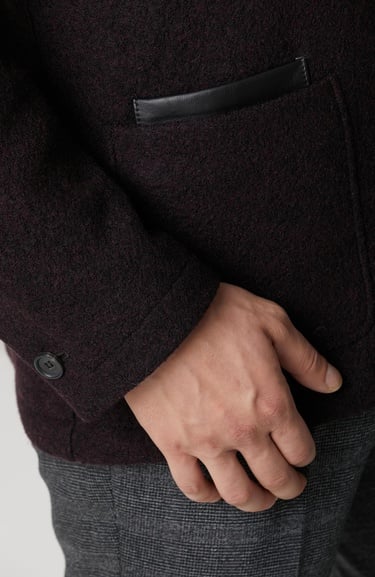  Network Erkek Bordo Örme Yün Ceket