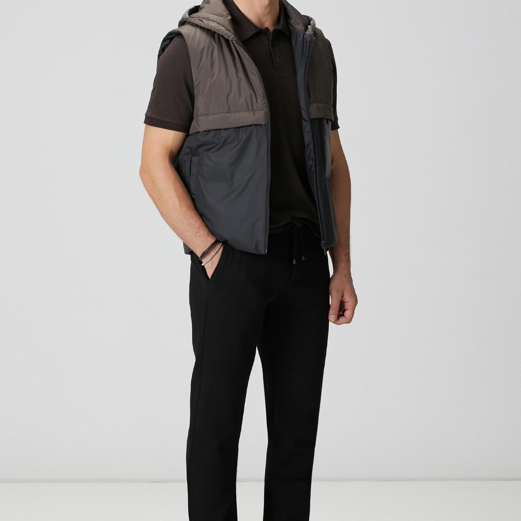 Network Erkek Kahverengi Polo Yaka Düğmeli Jakarlı T-shirt