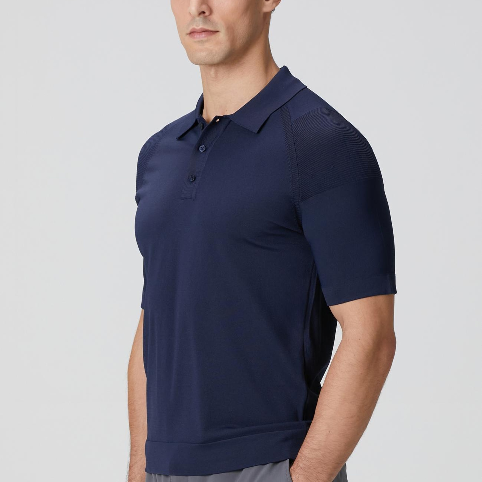 Network Erkek Lacivert Polo Yaka Triko Kazak