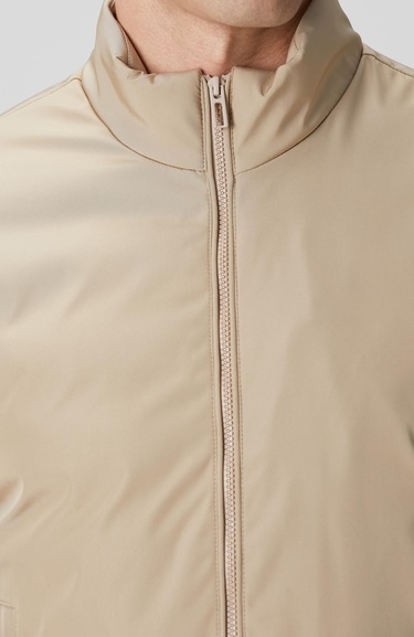  Network Erkek Koyu Bej İç Detaylı Kapitoneli Mont