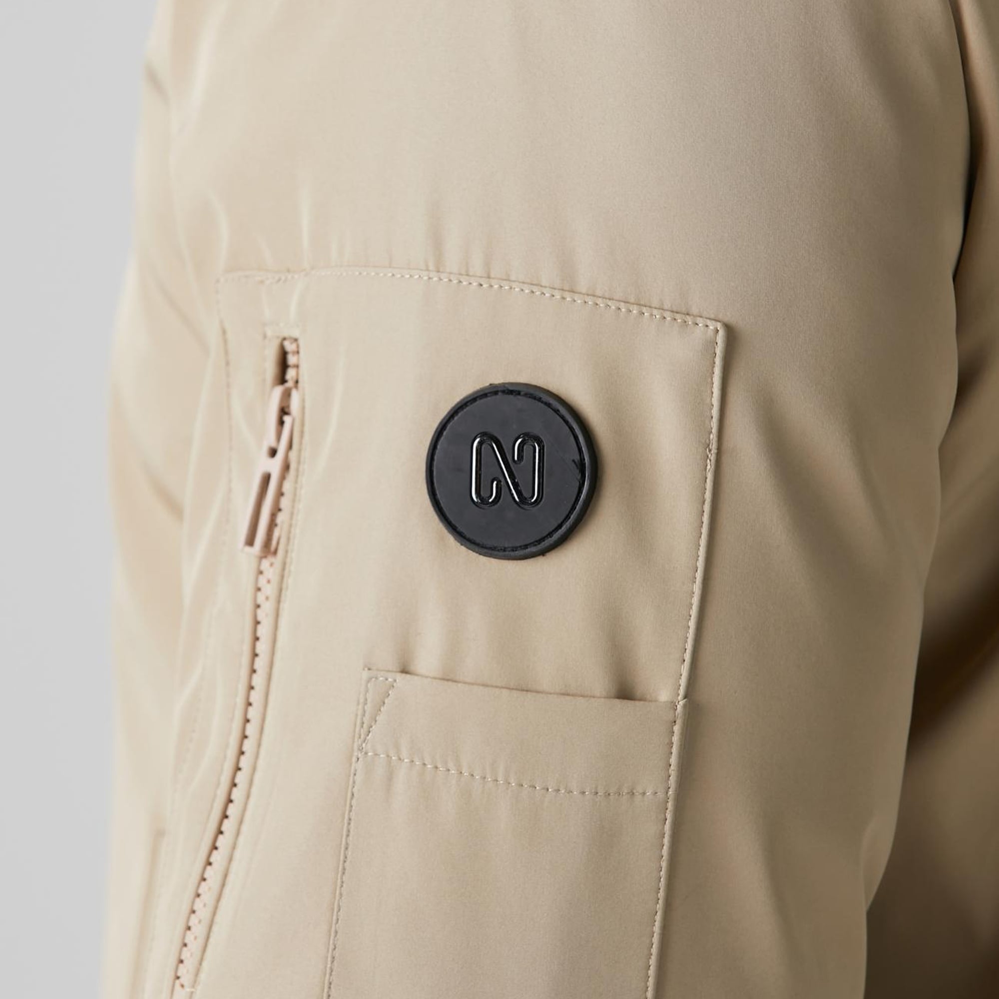 Network Erkek Koyu Bej İç Detaylı Kapitoneli Mont