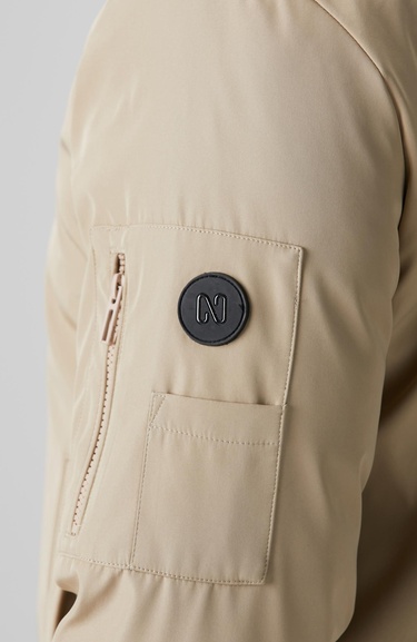  Network Erkek Koyu Bej İç Detaylı Kapitoneli Mont