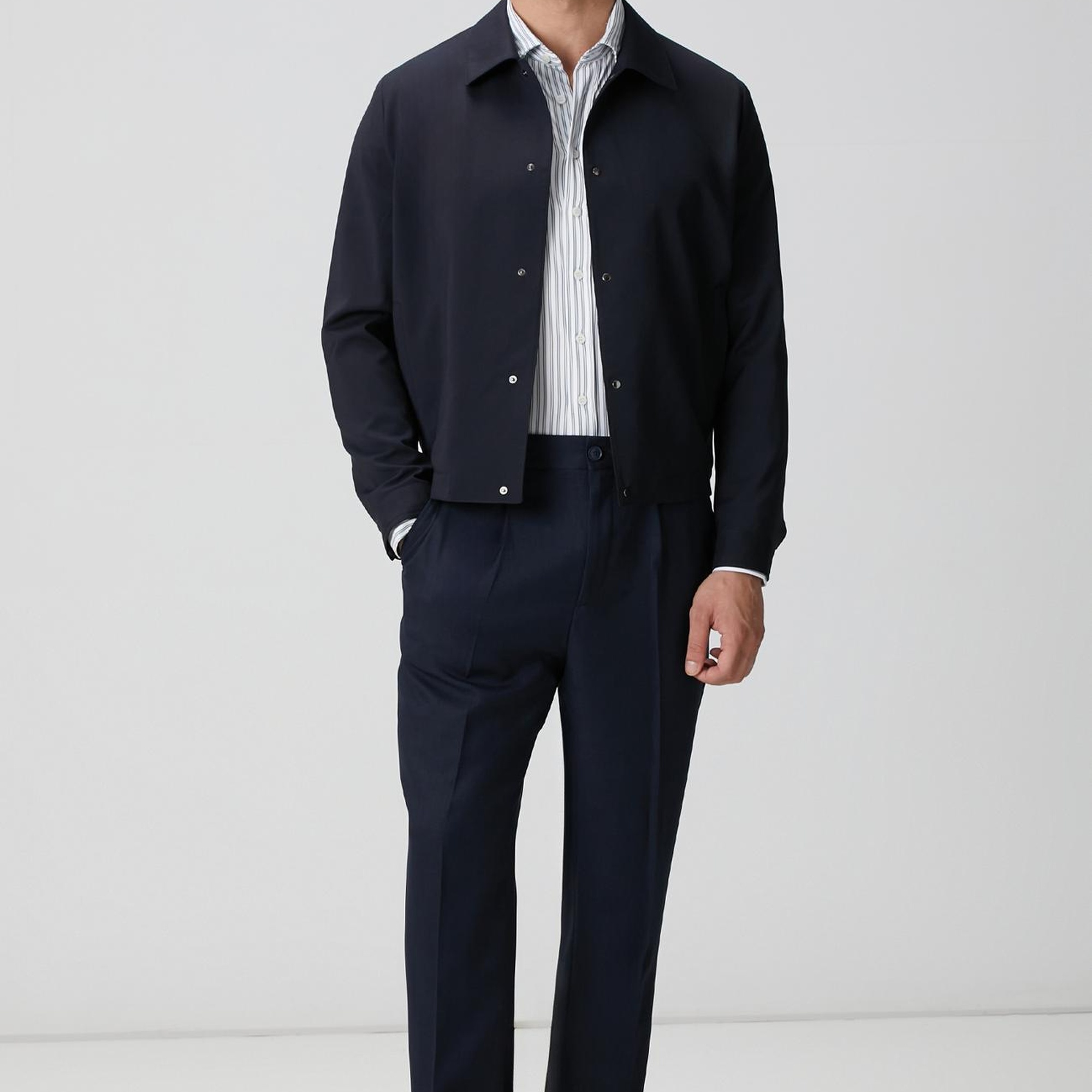 Network Erkek Siyah Beyaz N-Tech Çizgili Gömlek