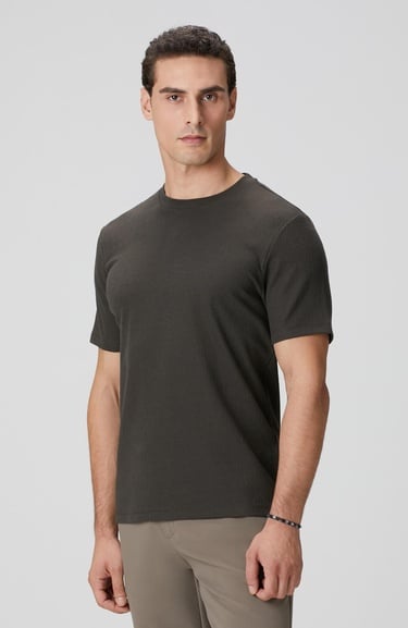  Network Erkek Haki Jakarlı T-shirt