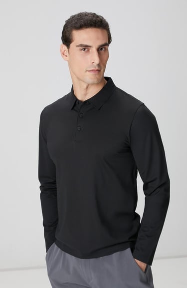  Network Erkek N-Tech Siyah Polo Yaka T-shirt