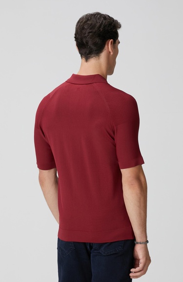  Network Erkek Bordo Polo Yaka Triko Kazak