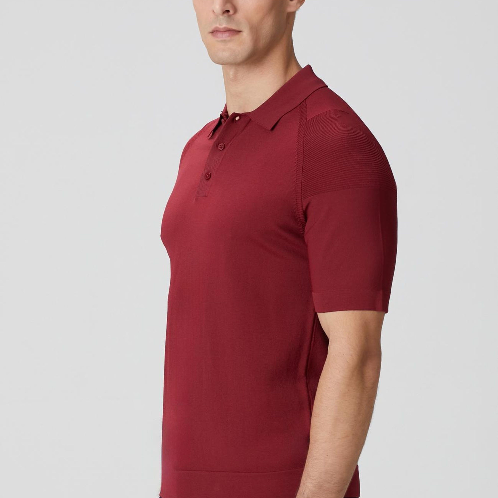 Network Erkek Bordo Polo Yaka Triko Kazak