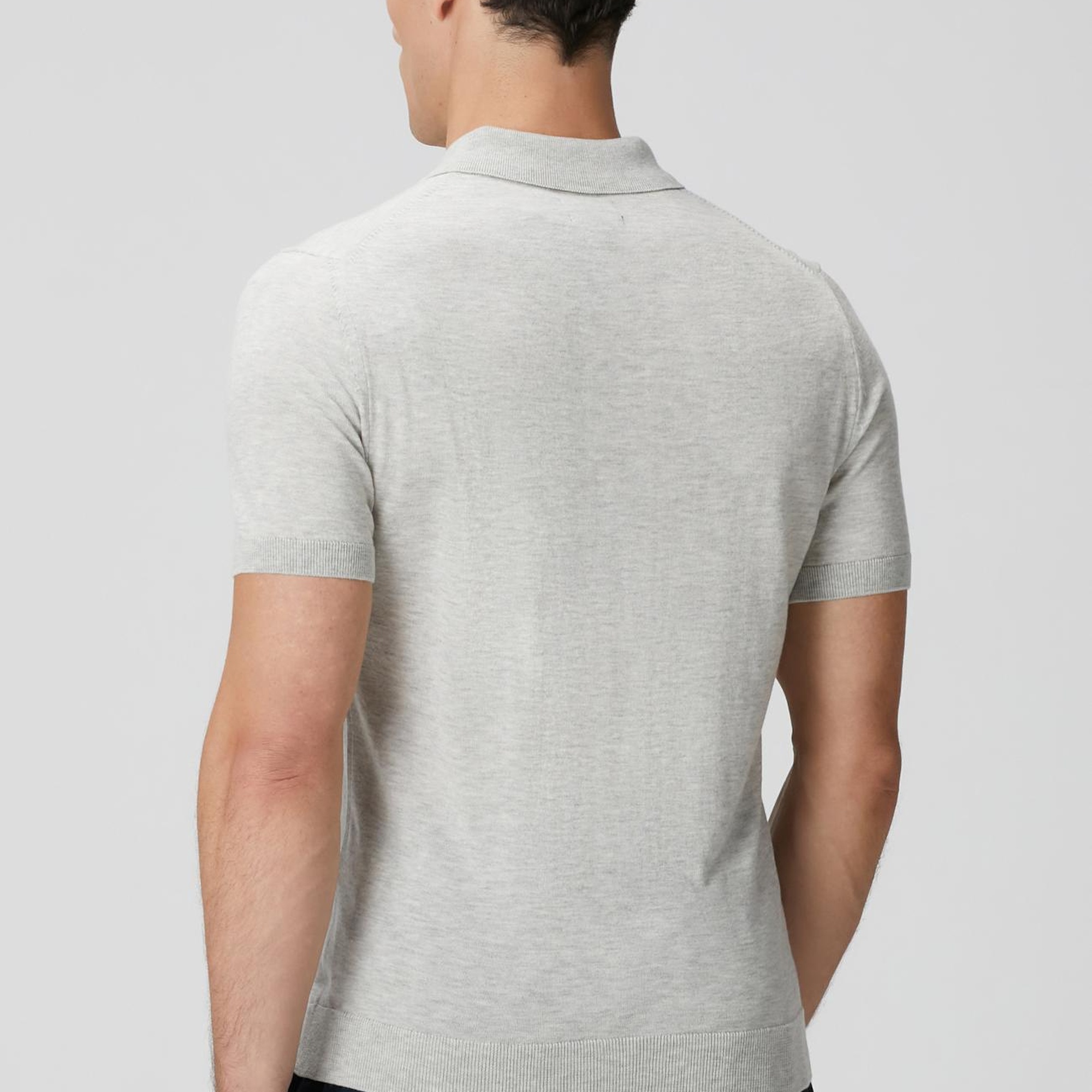 Network Erkek Gri Melanj Polo Yaka Basic Kazak