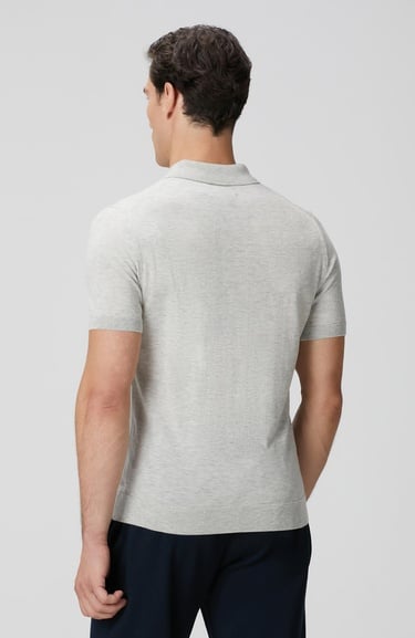  Network Erkek Gri Melanj Polo Yaka Basic Kazak