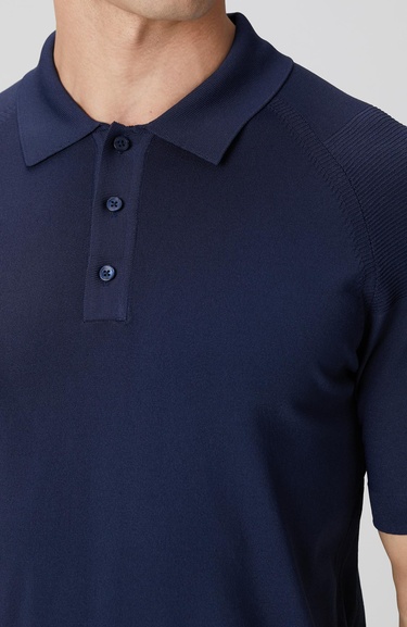  Network Erkek Lacivert Polo Yaka Triko Kazak