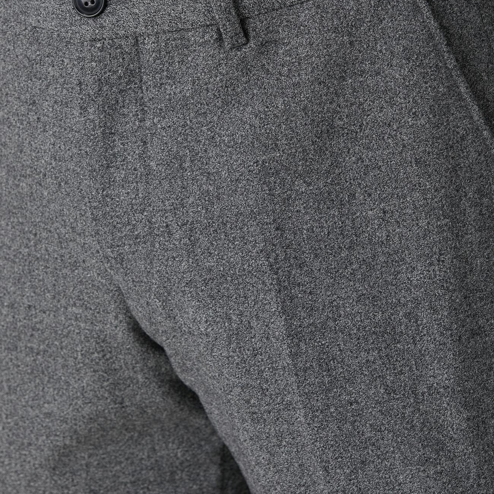 Network Erkek Gri Desenli Yün Karışımlı Pantolon