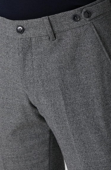  Network Erkek Gri Desenli Yün Karışımlı Pantolon