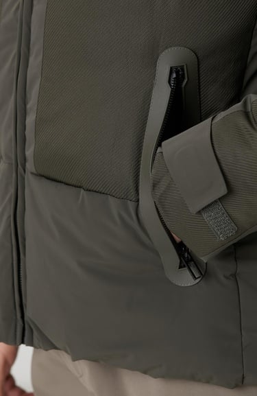  Network Erkek Haki N-Tech Dik Yaka Puffer Mont