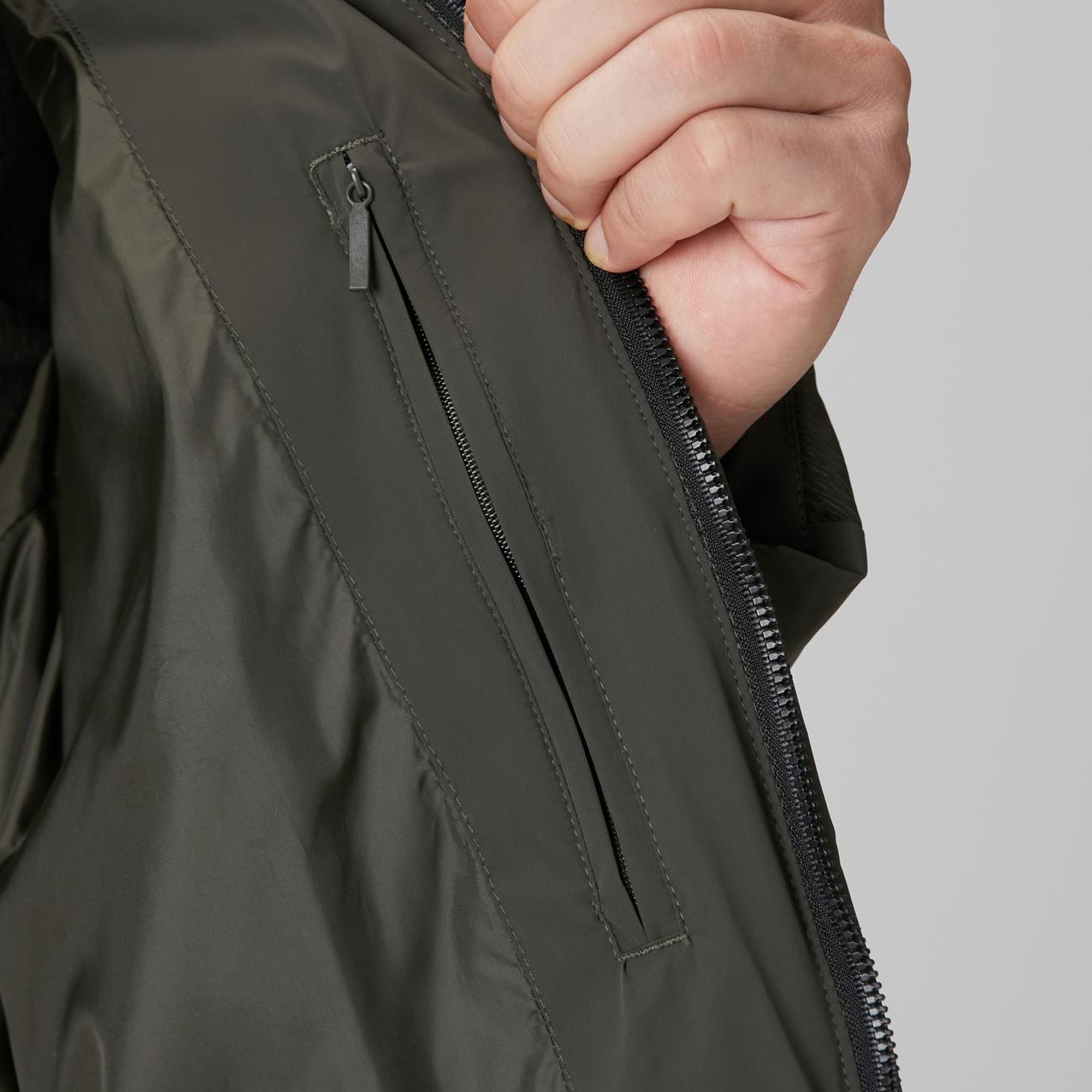 Network Erkek Haki N-Tech Dik Yaka Puffer Mont