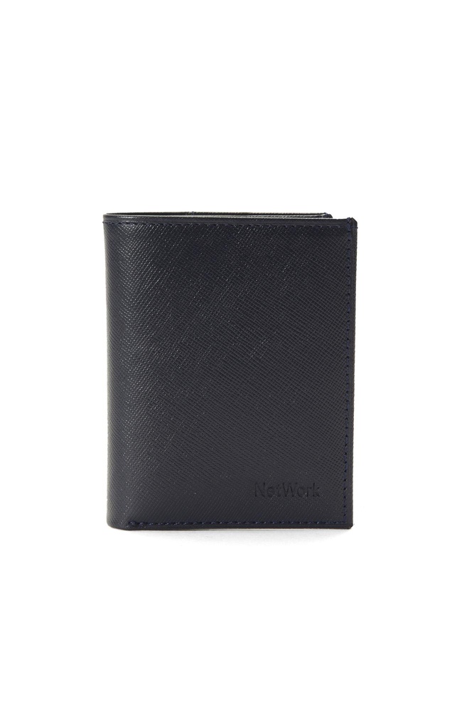  Network Erkek Lacivert Deri Kartlık