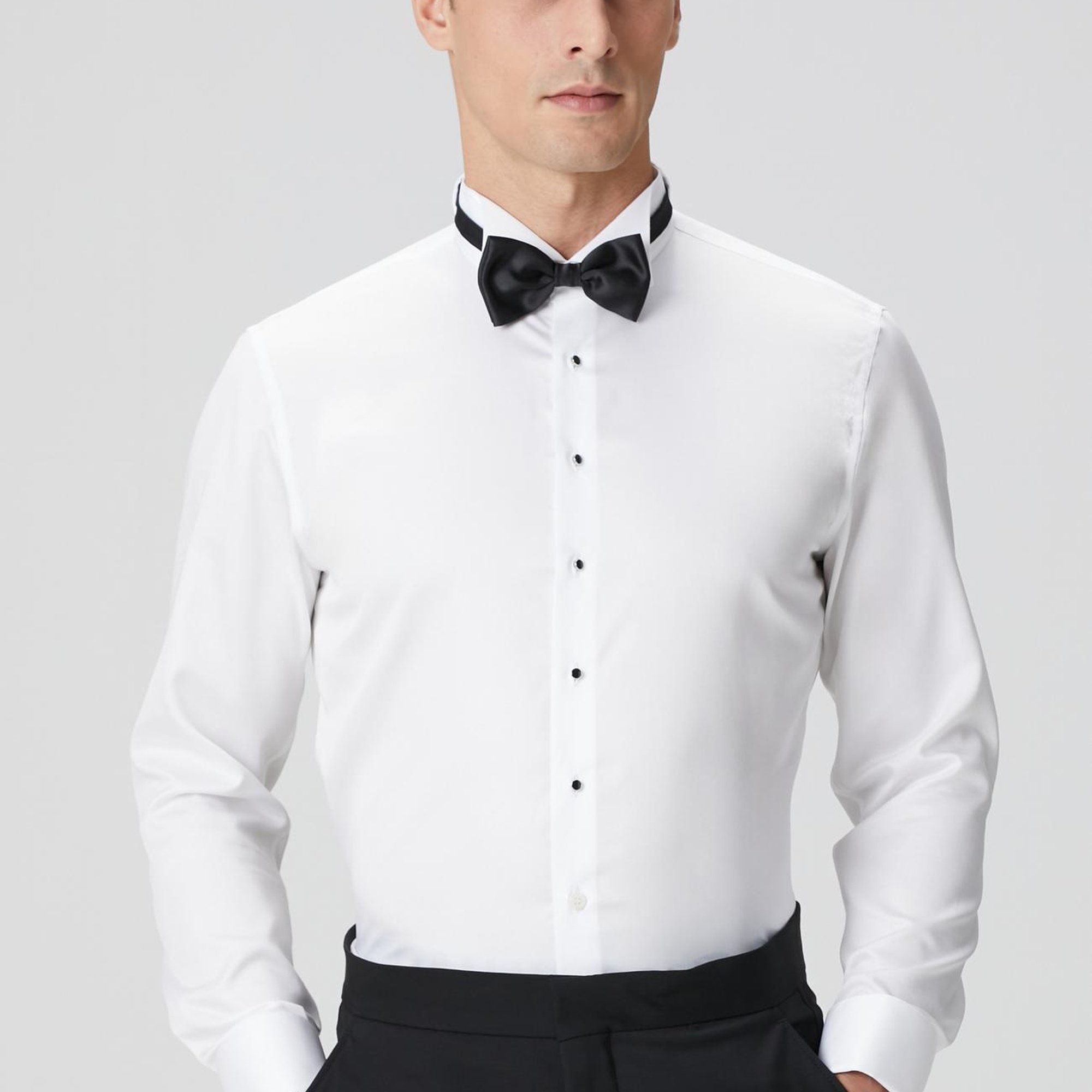 Network Erkek Beyaz Smokin Gömlek