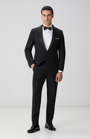  Network Erkek Beyaz Smokin Gömlek