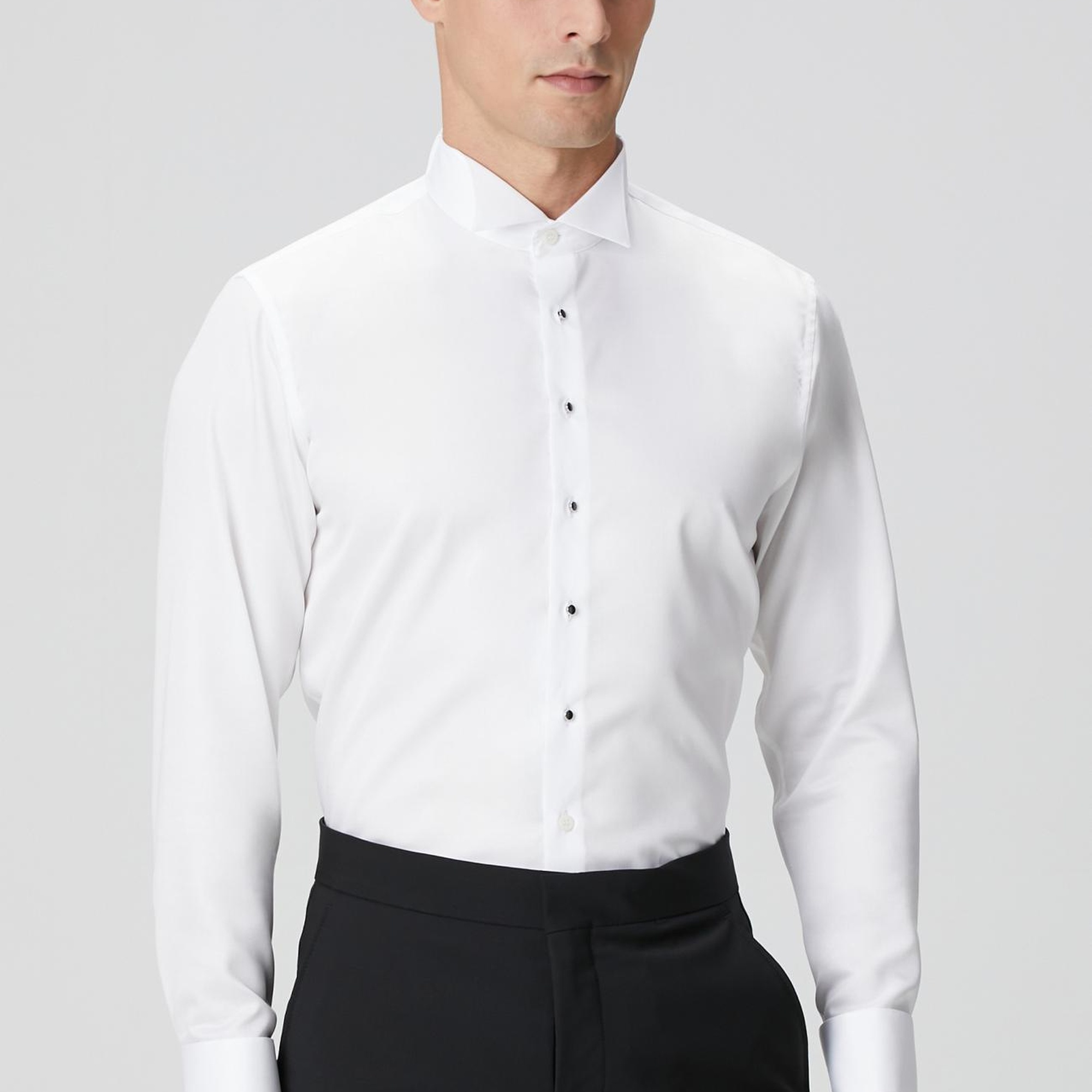 Network Erkek Beyaz Smokin Gömlek