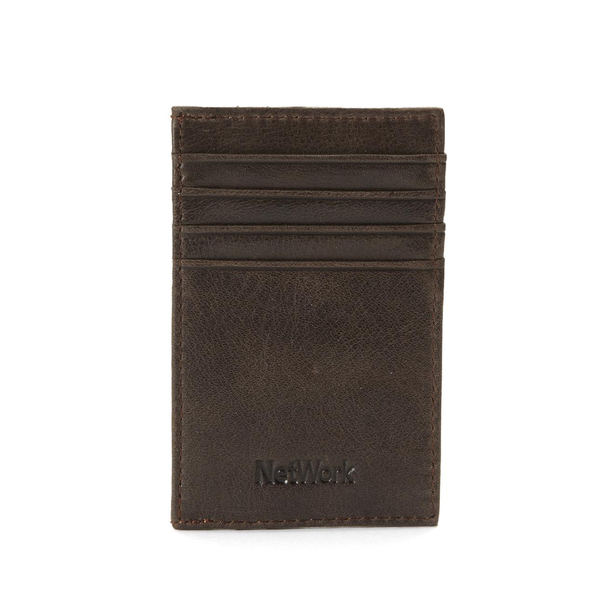 Network Erkek Kahverengi Deri Kartlık