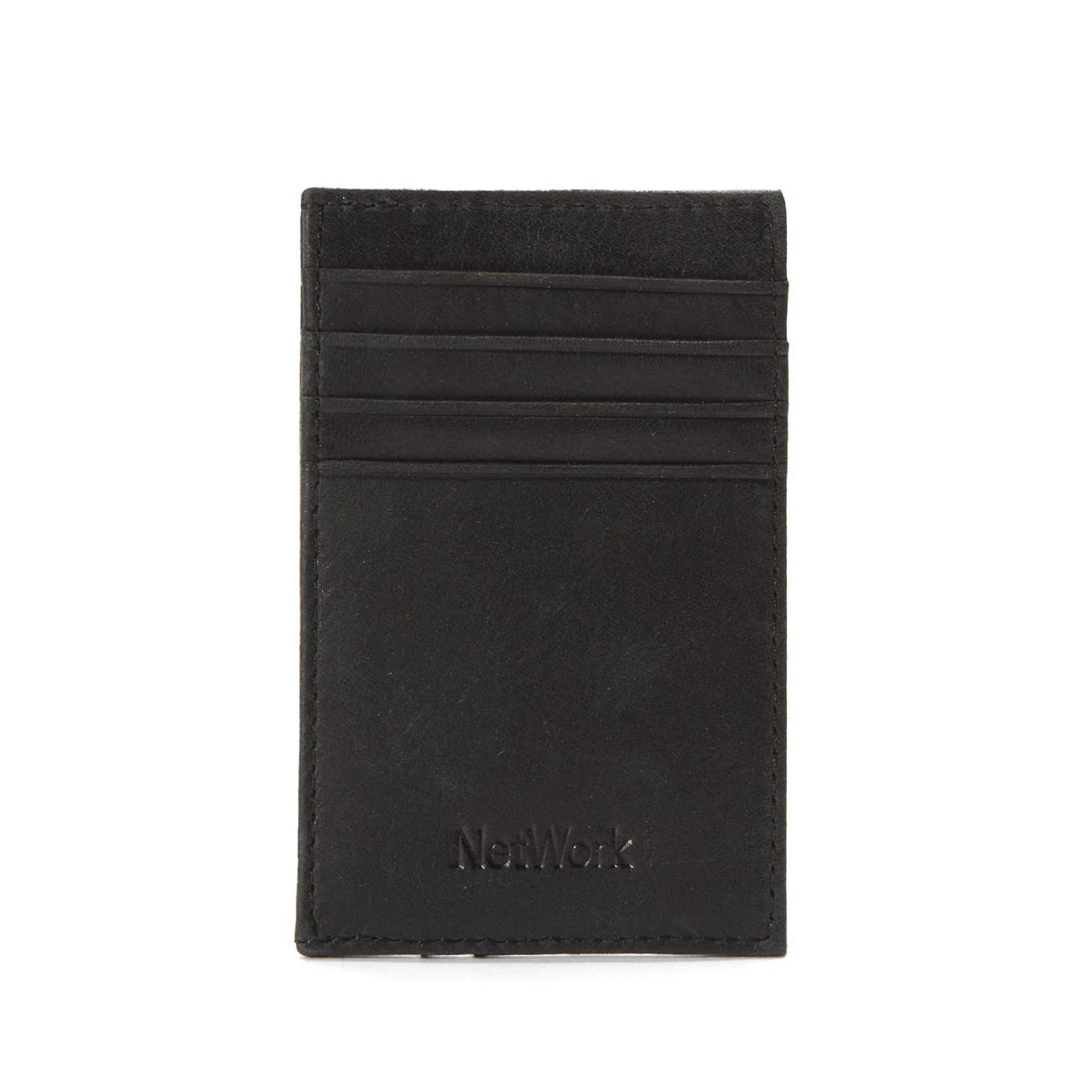 Network Erkek Siyah Deri Kartlık