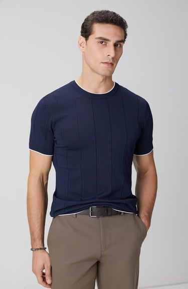  Network Erkek Lacivert Triko Kazak