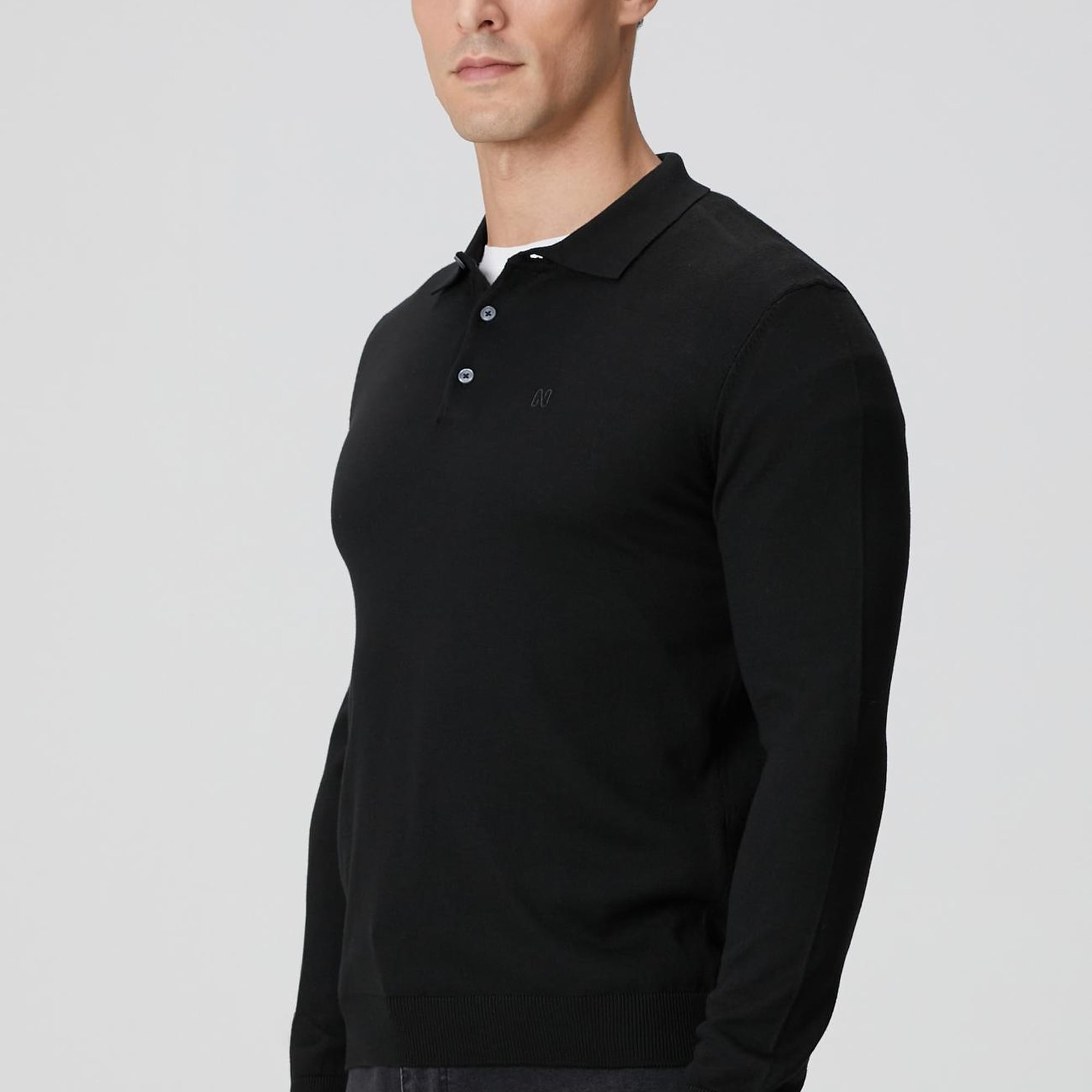 Network Erkek Siyah Triko Kazak