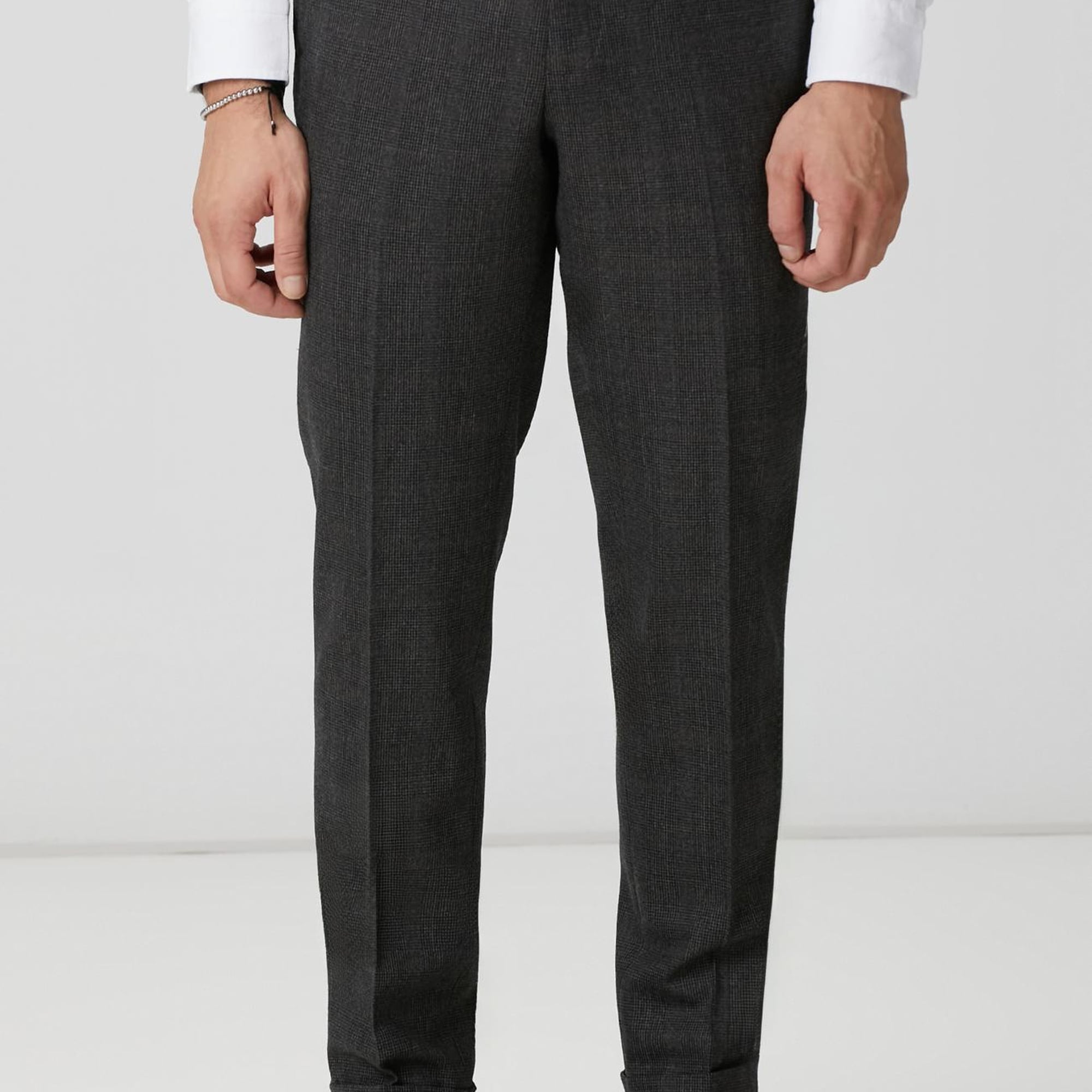 Network Erkek Kahverengi Kemer Detaylı Yün Pantolon