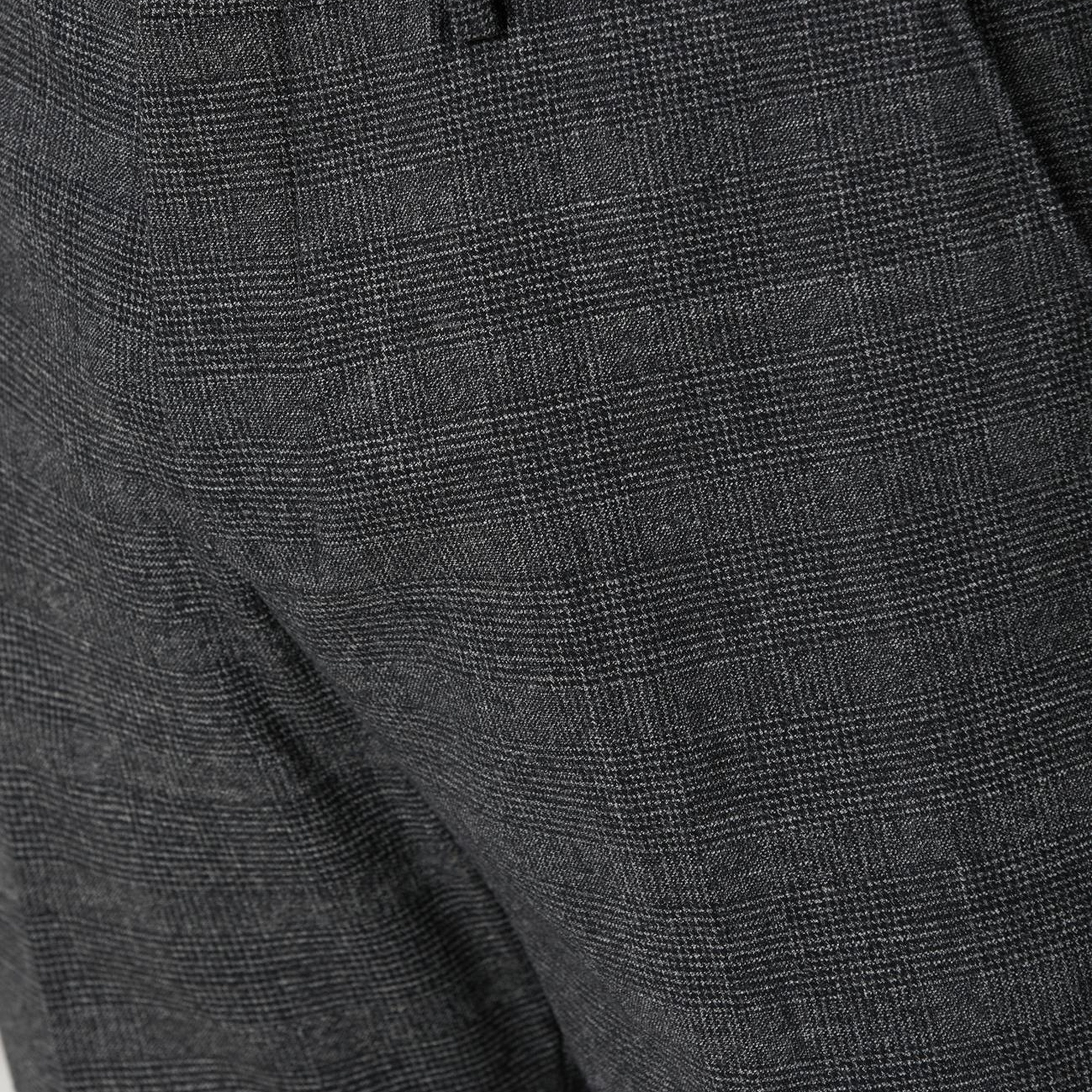 Network Erkek Siyah Antrasit Kemer Detaylı Yün Pantolon