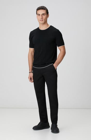  Network Erkek Siyah Triko Kazak