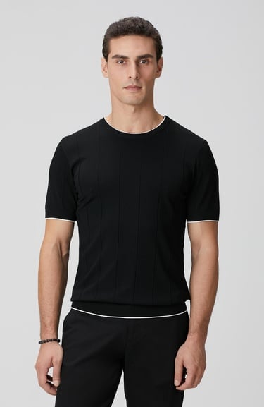  Network Erkek Siyah Triko Kazak