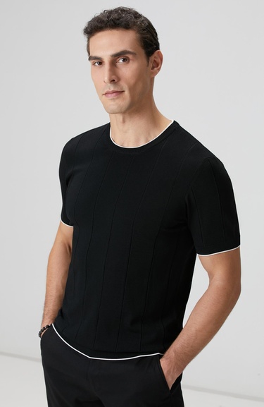  Network Erkek Siyah Triko Kazak