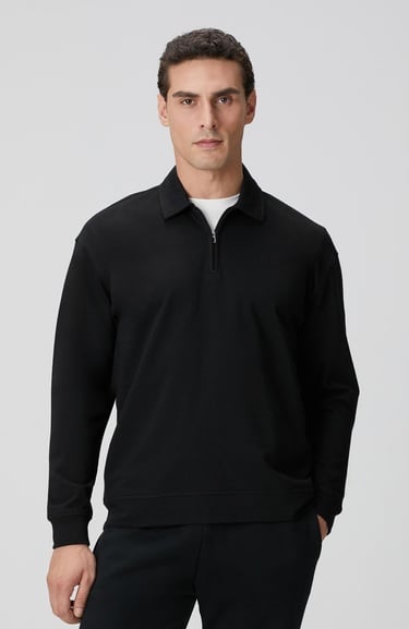  Network Erkek Siyah Sweatshirt