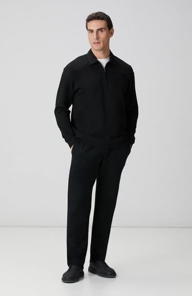  Network Erkek Siyah Sweatshirt