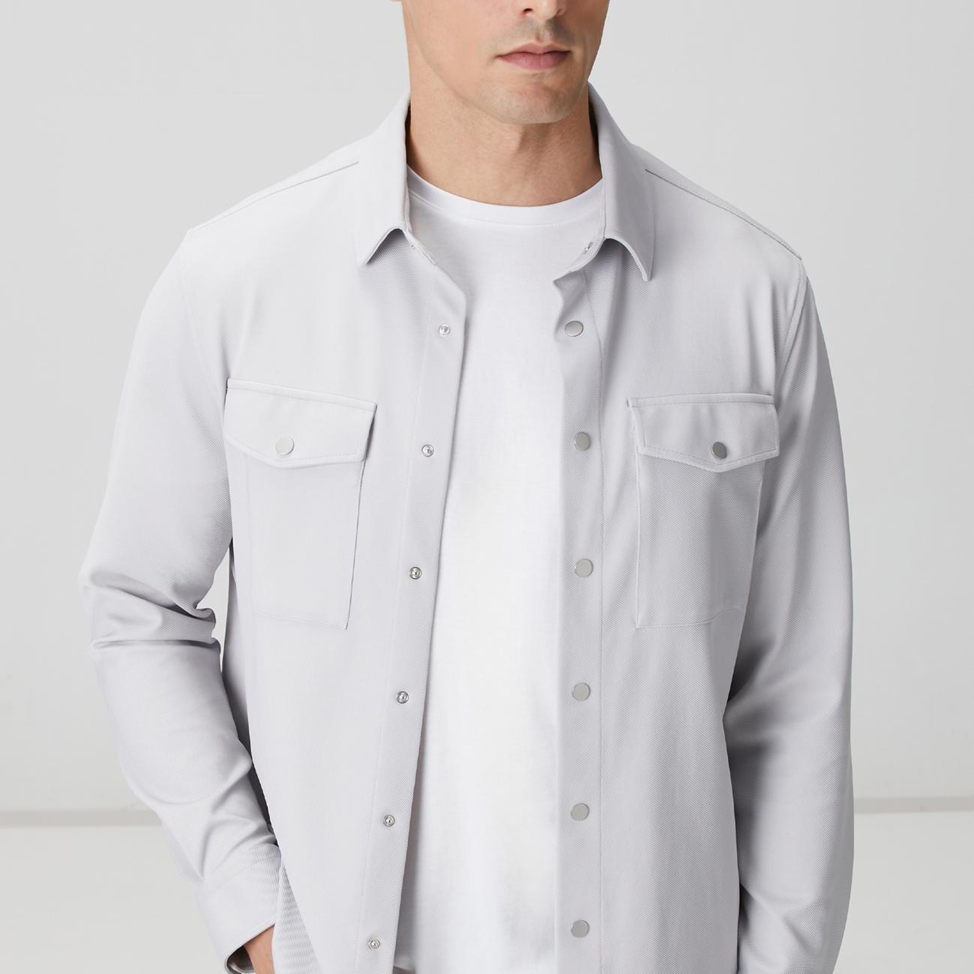 Network Erkek Gri Dış Gömlek