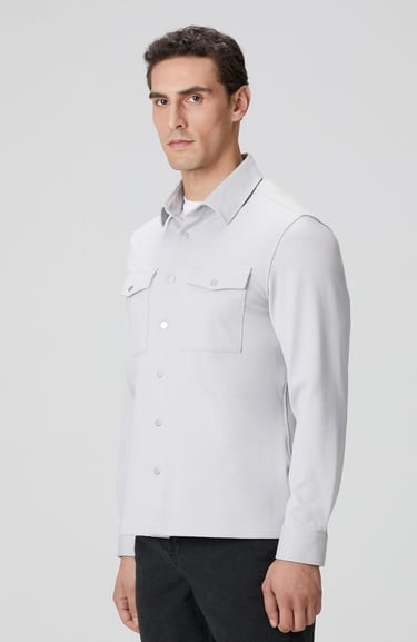  Network Erkek Gri Dış Gömlek