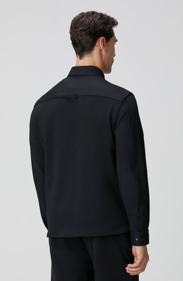  Network Erkek Siyah Dış Gömlek