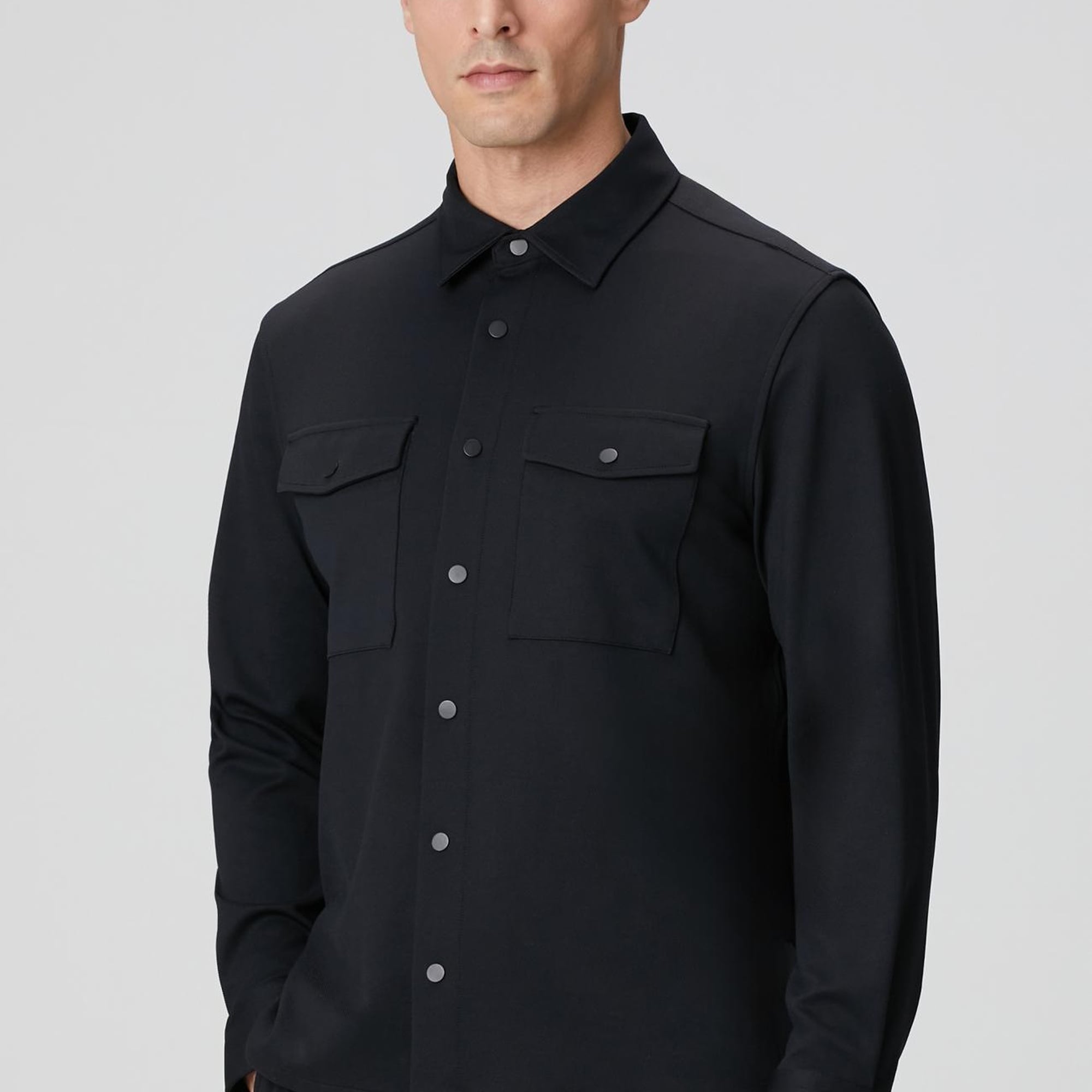 Network Erkek Siyah Dış Gömlek