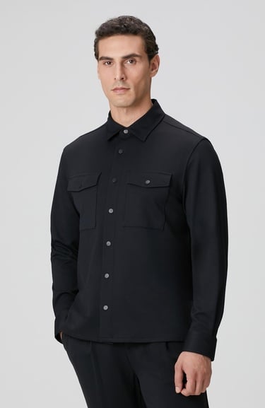  Network Erkek Siyah Dış Gömlek