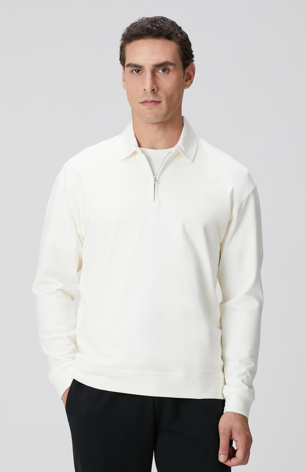  Network Erkek Kırık Beyaz Sweatshirt