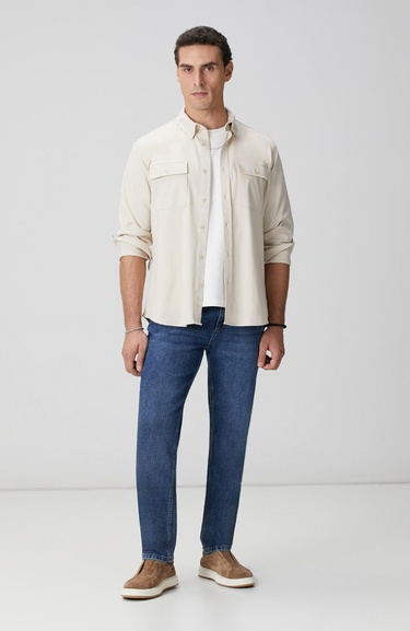  Network Erkek Bej Gömlek