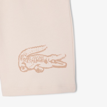  Lacoste Erkek Çocuk Baskılı Açık Pembe Şort
