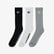Converse Star Chevron Unisex Siyah/Gri Beyaz 3'lü Çorap