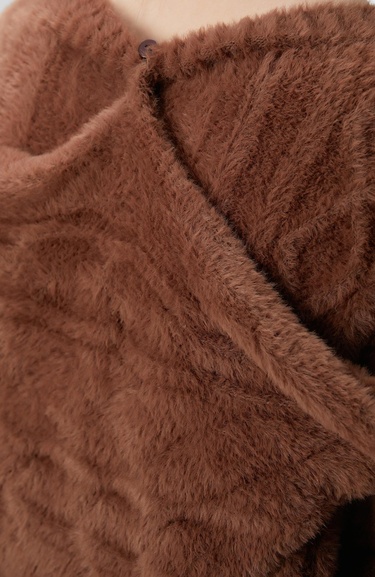  Network Kadın Acı Kahve Saç Örgü Kazak