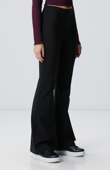  Network Kadın Siyah Agraf Detaylı Pantolon