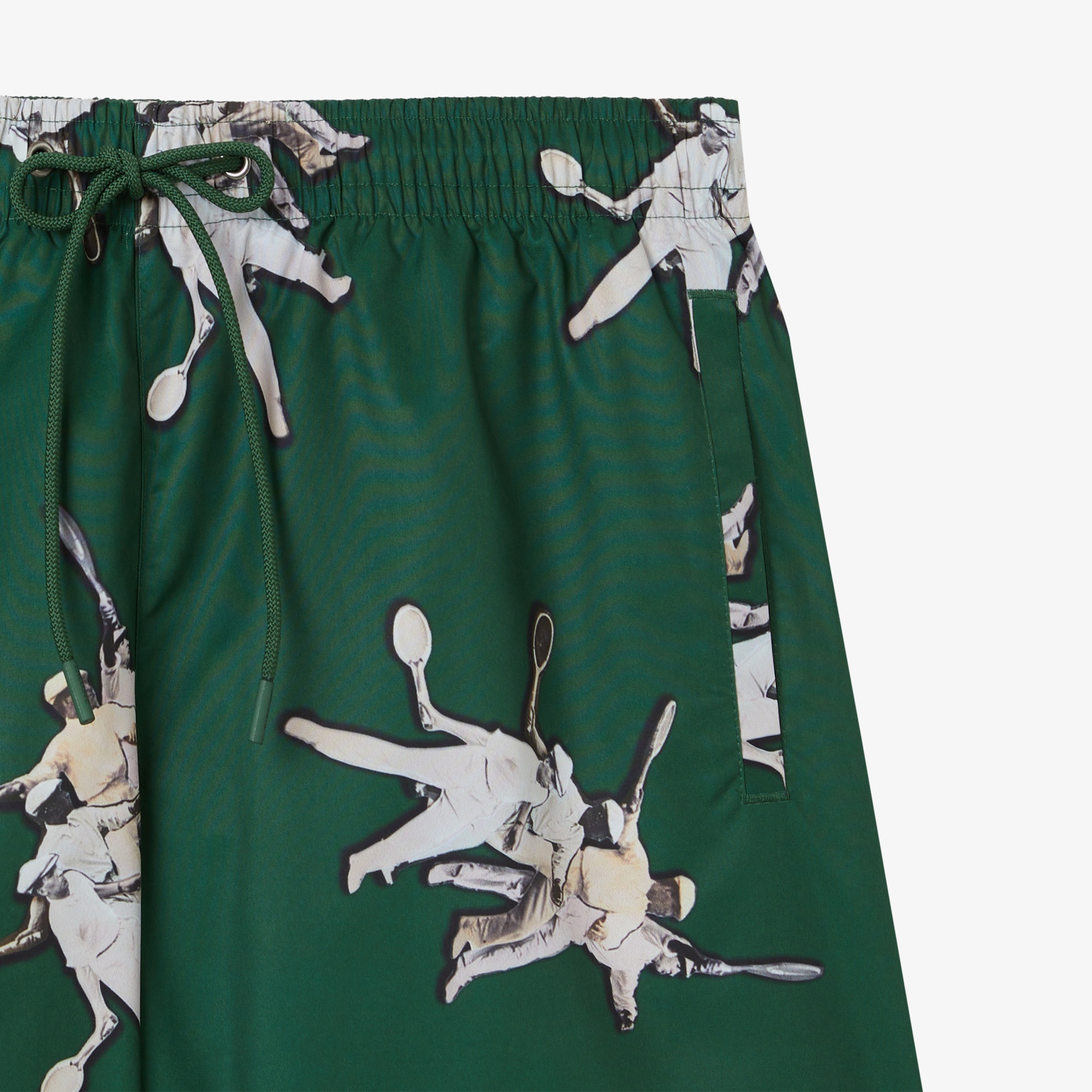 Erkek Regular Fit Desenli Yeşil Mayo