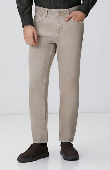  Network Erkek Bej Denim Pantolon