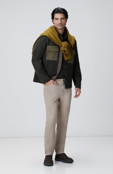  Network Erkek Bej Denim Pantolon